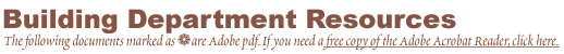 Building Department Resources